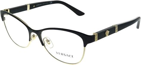 versace glasses 1233q|Versace VE 1233Q 1366 Black Pale Gold Metal Cat .